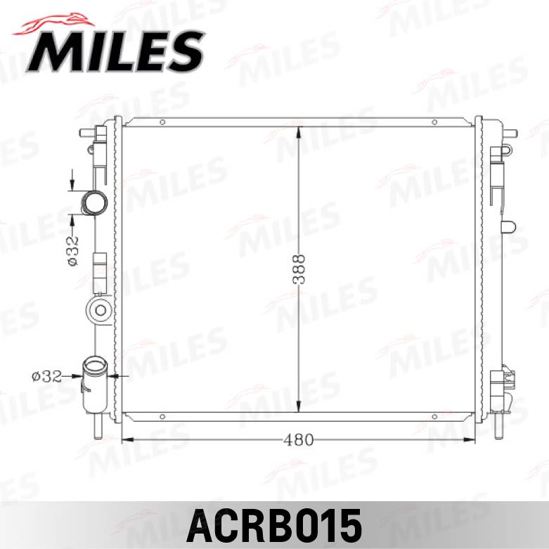 ACRB015 MILES Радиатор, охлаждение двигателя