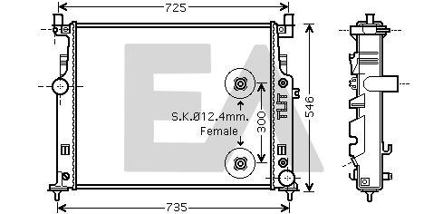 31R50180 EACLIMA Радиатор, охлаждение двигателя