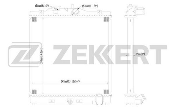 MK1056 ZEKKERT Радиатор, охлаждение двигателя