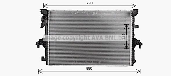 VN2436 AVA QUALITY COOLING Радиатор, охлаждение двигателя