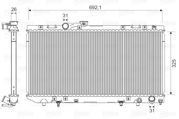 731696 VALEO Радиатор, охлаждение двигателя