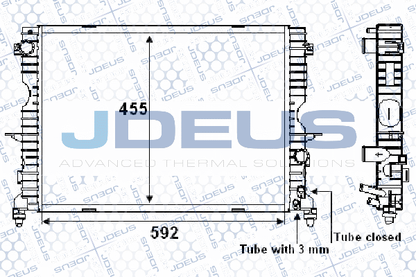 002M20 JDEUS Радиатор, охлаждение двигателя