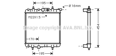 PE2243 AVA QUALITY COOLING Радиатор, охлаждение двигателя