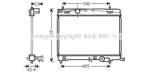 TO2498 AVA QUALITY COOLING Радиатор, охлаждение двигателя