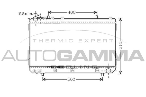 104257 AUTOGAMMA Радиатор, охлаждение двигателя