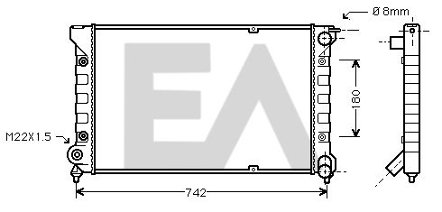 31R77073 EACLIMA Радиатор, охлаждение двигателя