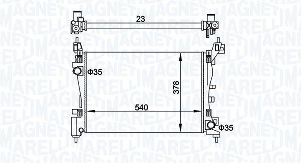 350213899000 MAGNETI MARELLI Радиатор, охлаждение двигателя