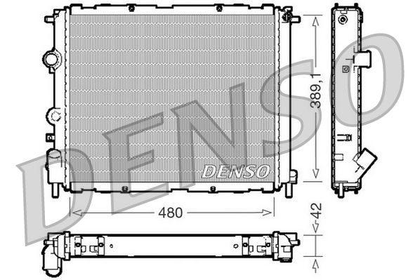 DRM23009 DENSO Радиатор, охлаждение двигателя