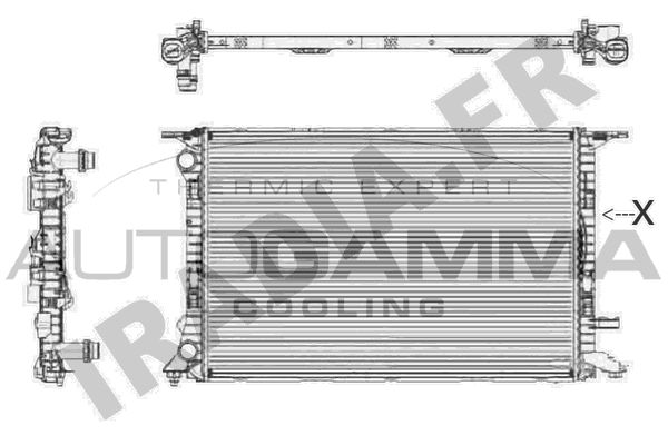 105155 AUTOGAMMA Радиатор, охлаждение двигателя