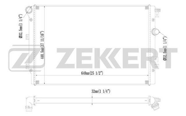 MK1231 ZEKKERT Радиатор, охлаждение двигателя