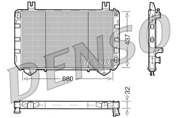 DRM10093 DENSO Радиатор, охлаждение двигателя