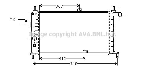 OL2064 AVA QUALITY COOLING Радиатор, охлаждение двигателя