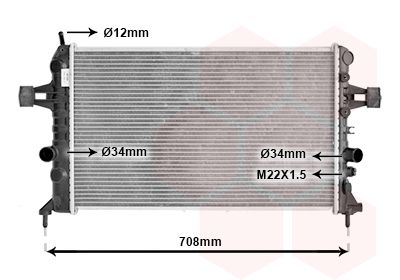 37002440 VAN WEZEL Радиатор, охлаждение двигателя