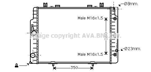 MSA2132 AVA QUALITY COOLING Радиатор, охлаждение двигателя