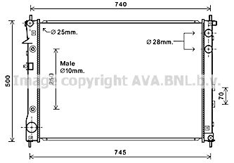 SU2091 AVA QUALITY COOLING Радиатор, охлаждение двигателя