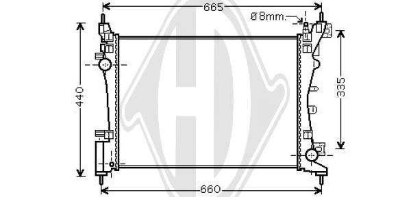 DCM1737 DIEDERICHS Радиатор, охлаждение двигателя