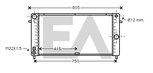 31R54068 EACLIMA Радиатор, охлаждение двигателя