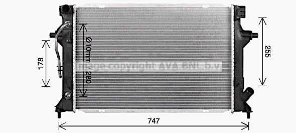 HY2596 AVA QUALITY COOLING Радиатор, охлаждение двигателя