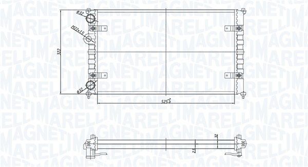 350213167700 MAGNETI MARELLI Радиатор, охлаждение двигателя