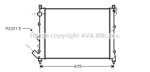 RT2164 AVA QUALITY COOLING Радиатор, охлаждение двигателя