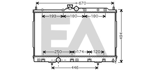 31R51091 EACLIMA Радиатор, охлаждение двигателя