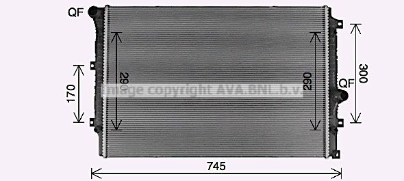 VN2428 AVA QUALITY COOLING Радиатор, охлаждение двигателя