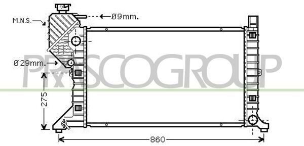 ME915R004 PRASCO Радиатор, охлаждение двигателя