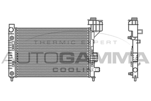 102000 AUTOGAMMA Радиатор, охлаждение двигателя