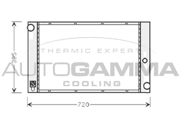 103395 AUTOGAMMA Радиатор, охлаждение двигателя