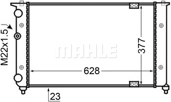 CR134000S MAHLE Радиатор, охлаждение двигателя