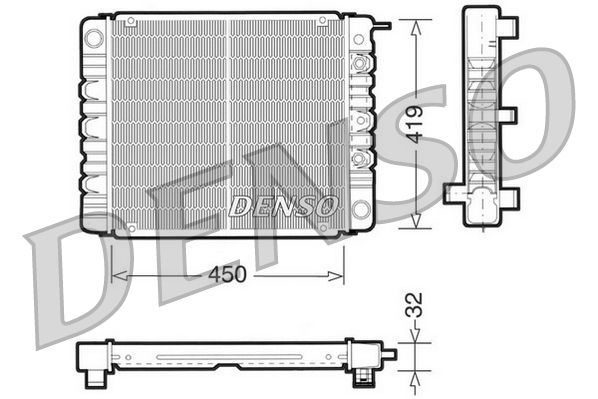 DRM33002 DENSO Радиатор, охлаждение двигателя