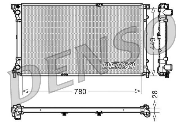 DRM23098 DENSO Радиатор, охлаждение двигателя