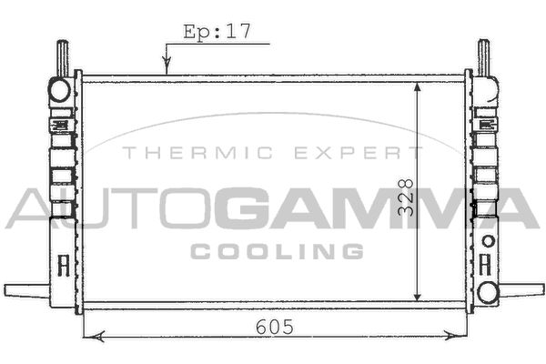 100362 AUTOGAMMA Радиатор, охлаждение двигателя
