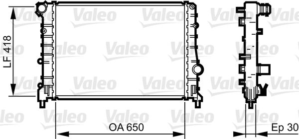 734283 VALEO Радиатор, охлаждение двигателя