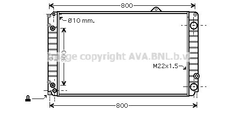 AIA2252 AVA QUALITY COOLING Радиатор, охлаждение двигателя