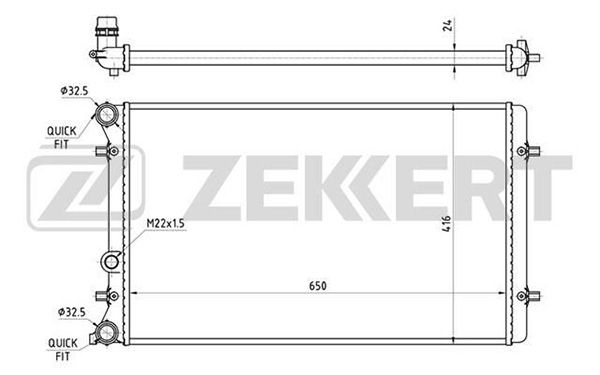 MK1089 ZEKKERT Радиатор, охлаждение двигателя