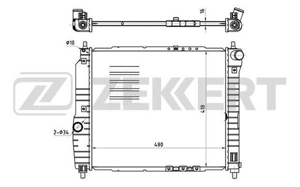 MK1177 ZEKKERT Радиатор, охлаждение двигателя