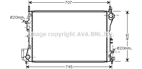 OLA2395 AVA QUALITY COOLING Радиатор, охлаждение двигателя