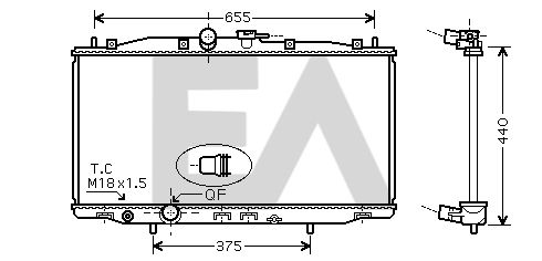 31R26049 EACLIMA Радиатор, охлаждение двигателя