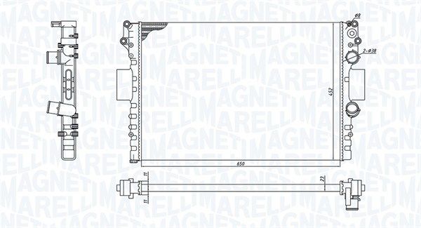 350213184100 MAGNETI MARELLI Радиатор, охлаждение двигателя