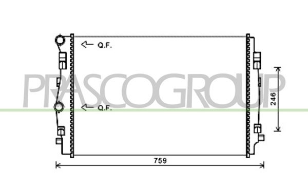 AD324R004 PRASCO Радиатор, охлаждение двигателя