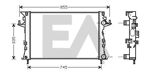 31R60151 EACLIMA Радиатор, охлаждение двигателя