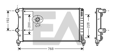 31R25107 EACLIMA Радиатор, охлаждение двигателя