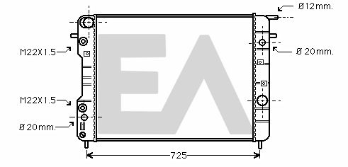 31R54119 EACLIMA Радиатор, охлаждение двигателя