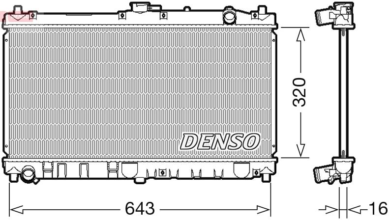 DRM44031 DENSO Радиатор, охлаждение двигателя