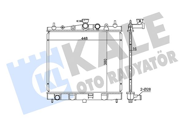 350995 KALE OTO RADYATÖR Радиатор, охлаждение двигателя