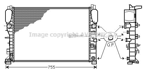 MSA2342 AVA QUALITY COOLING Радиатор, охлаждение двигателя