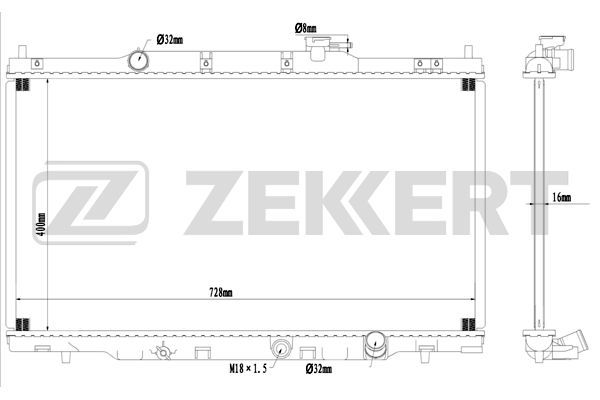 MK1570 ZEKKERT Радиатор, охлаждение двигателя