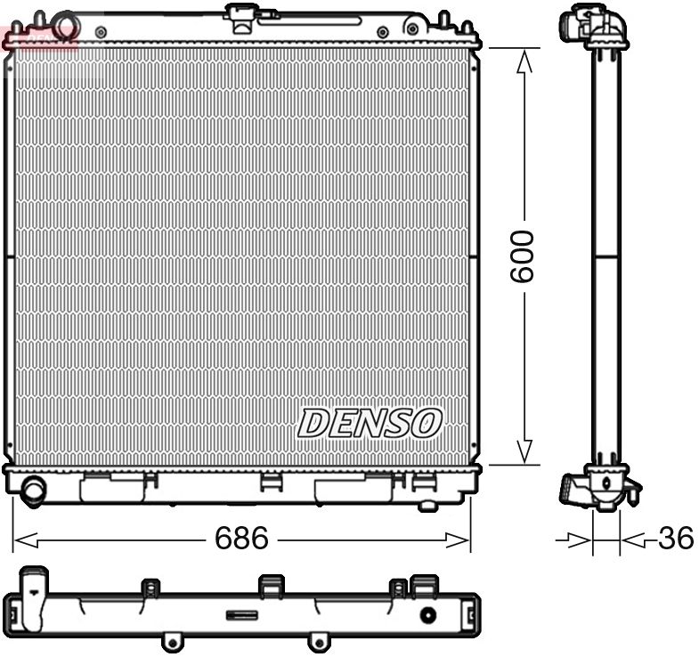 DRM46041 DENSO Радиатор, охлаждение двигателя