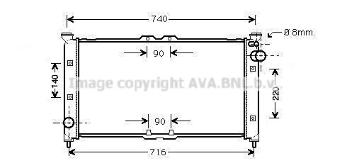 MZ2135 AVA QUALITY COOLING Радиатор, охлаждение двигателя